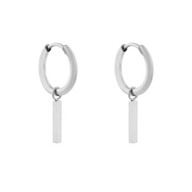 Earrings small with pendant bar medium / Essentialistics
